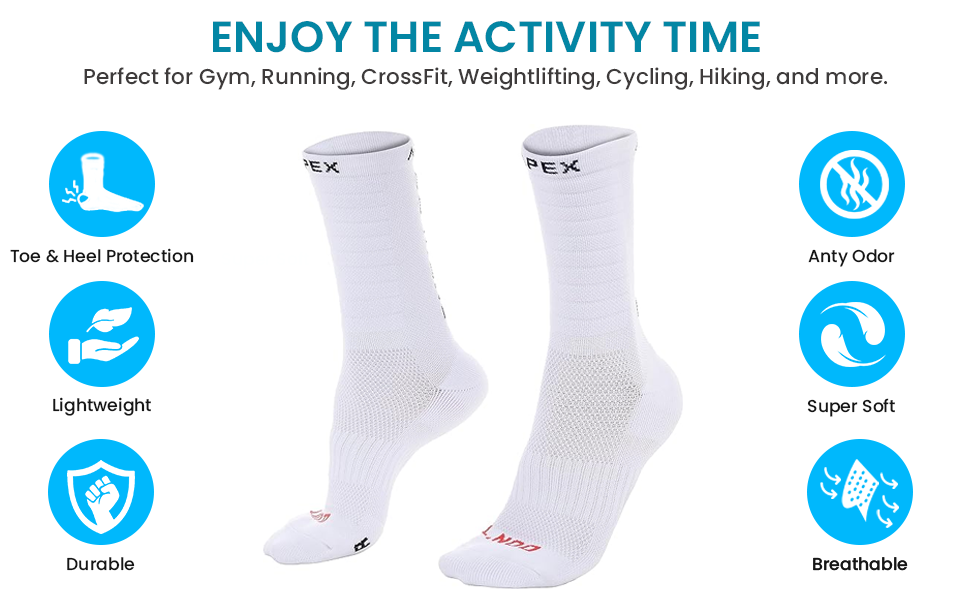 APEX Dryfit Compression Socks (2 pairs)